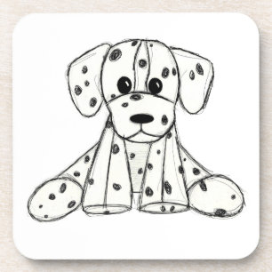 Porta-copo Desenho de cão de pelúcia Dalmaciano em forma de
