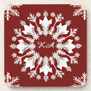 Porta-copo Desenho de Floco de Neve de Natal