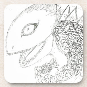 Porta-copo desenho de lagarto monstro