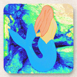 Porta-copo desenho de sereia