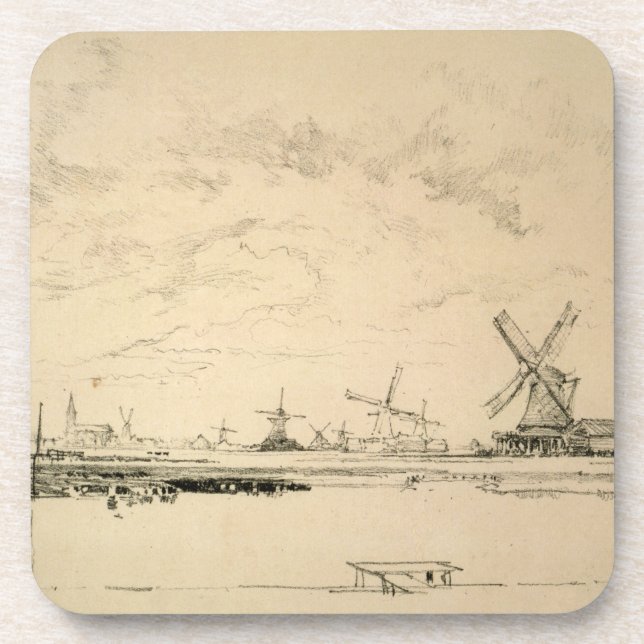 Porta-copo Desenho de Windmills (Frente)