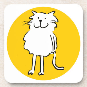 Porta-copo Desenho do gato. Gato está de pé.