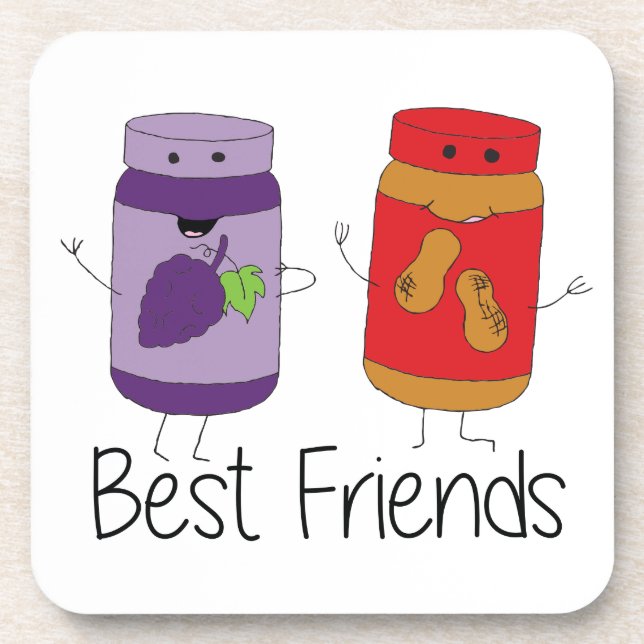 Porta-copo Desenho PB e J Melhores Amigos Pb e J BFF (Frente)
