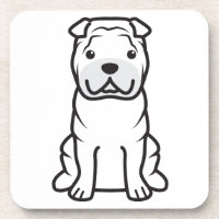 Desenhos animados do cão de Shar-Pei do chinês