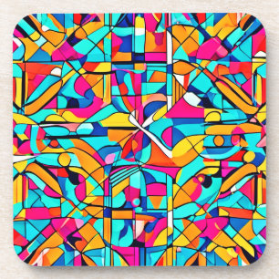 Porta-copo Design abstrato colorido