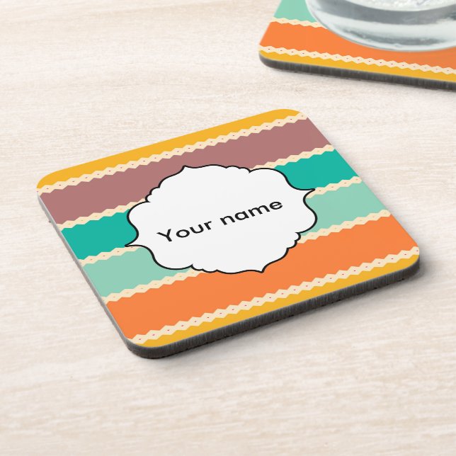 Porta-copo Design abstrato de linhas Rhombus (Left Side)