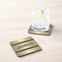 Design com revestimento Dourado metálico com reves