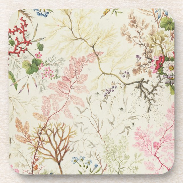 Porta-copo Design da alga para o material de seda (w/c no (Frente)