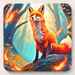 Porta-copo Design da Cena Fox Crimson