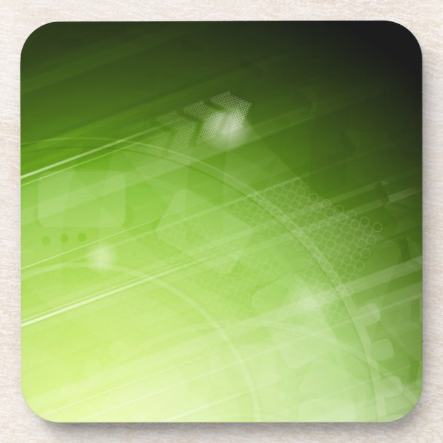 Porta-copo Design da luz verde no estilo da olá!-tecnologia (Frente)