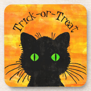 Porta-copo Design de Aquarela de Peeeeeeke Black Halloween