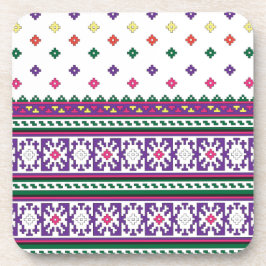 Porta-copo Design de Arte Popular Geométrica Colorida com flo