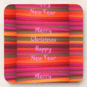 Porta-copo Design de Canvas Feliz de Natal