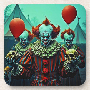 Porta-copo Design de Cena de Horror de Palhaço Assustador