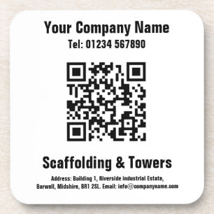 Porta-copo Design de Código QR do Scaffolding