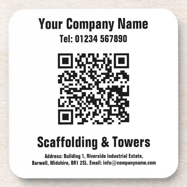 Porta-copo Design de Código QR para Andaimes (Frente)