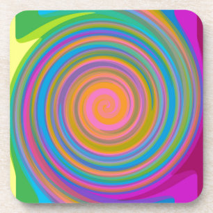 Porta-copo Design de espiral colorida