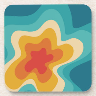 Porta-copo Design de espiral colorido do estilo retrógrado