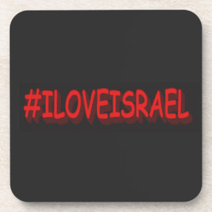 Porta-copo Design de Expressão Bestial "#ILOVEISRAE". Comprar