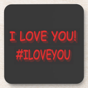 Porta-copo Design de Expressão Bonita "EU TE AMO!". Compre a