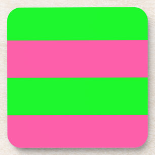 Porta-copo Design de faixa rosa e verde