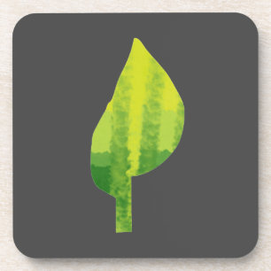 Porta-copo Design de folha verde da natureza