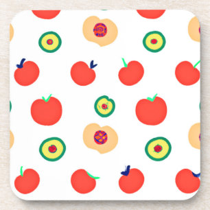 Porta-copo Design de Fruta de Padrões de Maçãs Vibrantes