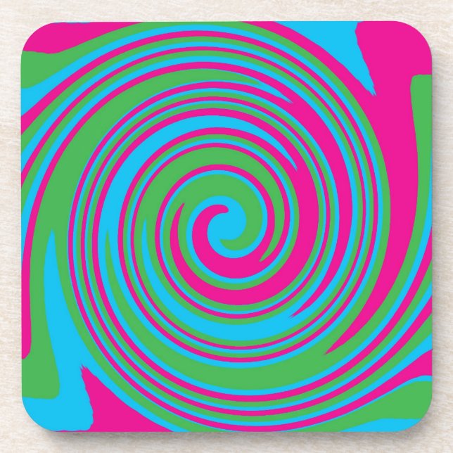 Porta-copo Design de giro abstrato colorido (Frente)