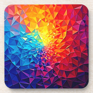 Porta-copo Design de Grade Digital Caos Prismático