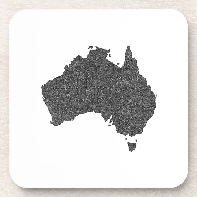Porta-copo Design de Mapa da Austrália com Fronteiras Ocultas (Frente)