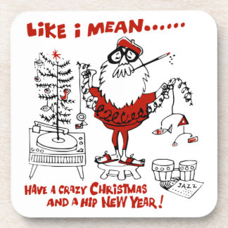 Porta-copo Design de Natal Vintage Beatnik