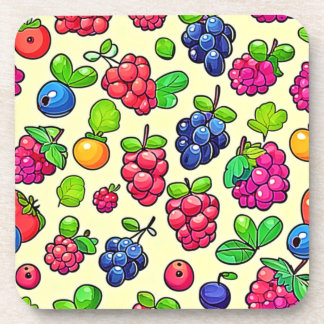 Porta-copo Design de Padrão de Frutas Bagas