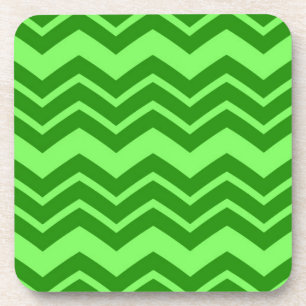 Porta-copo Design de Padrão de Zig Zag Chevron Verde