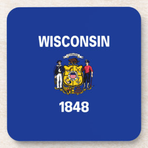Porta-copo Design de Sinalizador do Estado de Wisconsin