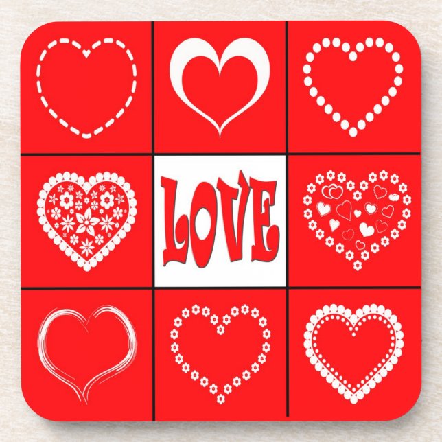 Porta-copo Design do coração (Frente)