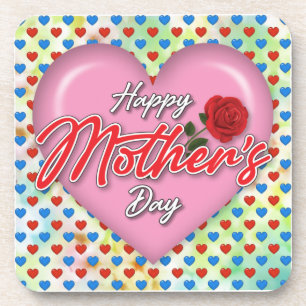 Porta-copo Design do Dia da Mãe Elegante e Corajoso