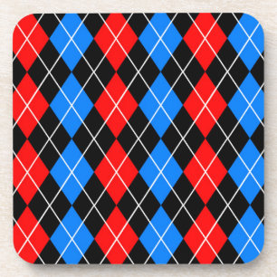 Porta-copo Design do Padrão de Diamante de Argyle Preto Verme