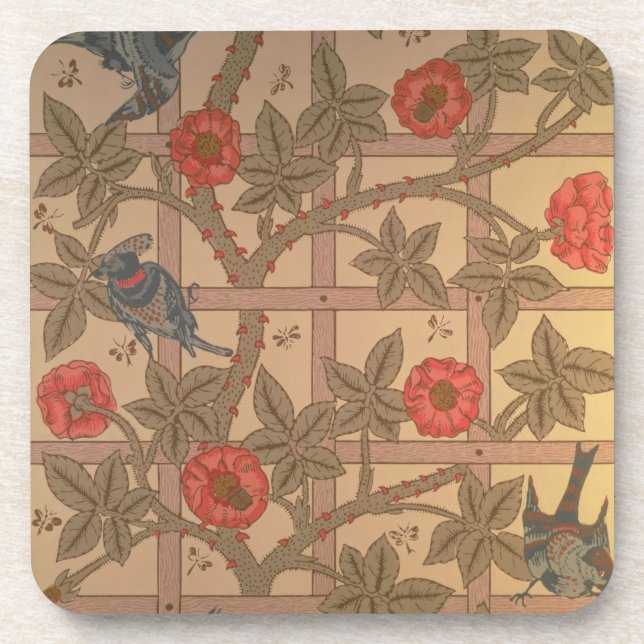 Porta-copo Design do papel de parede da "treliça", 1864 (Frente)