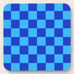 Porta-copo Design do Verificador Azul Claro e Escuro