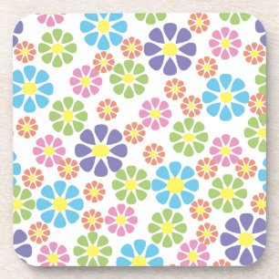 Porta-copo Design floral colorido do teste padrão da arte