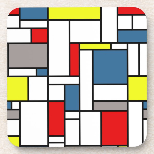 Porta-copo Design mondrian (Frente)