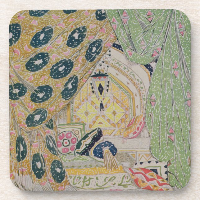 Porta-copo Design oriental do cenário (litho da cor) (Frente)