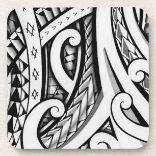 Porta-copo Design tribal maori original do tatuagem com