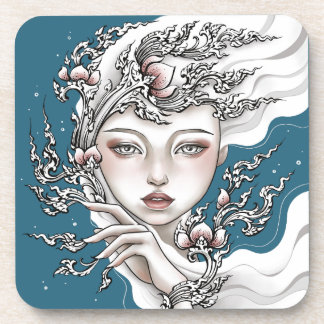 Porta-copo Dessous de verre Déesse du lotus bleu