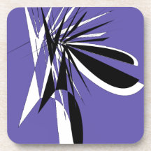 Dessous de Verre Violet au Design Graphique Modern