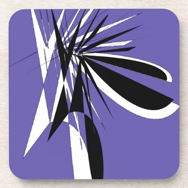 Porta-copo Dessous de Verre Violet au Design Graphique Modern (Frente)
