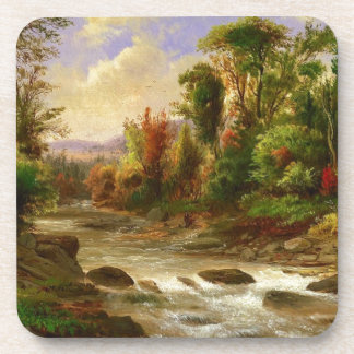 Porta-copo Destino de Robert Duncanson do rio da floresta da