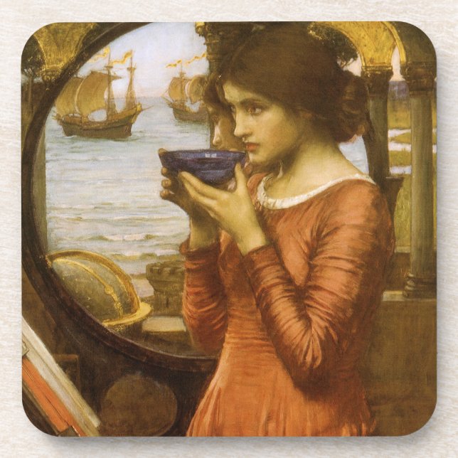 Porta-copo Destino por John William Waterhouse (Frente)
