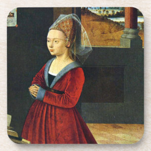 Porta-copo Detalhe de Kniende Stifterin - Petrus Christus - c