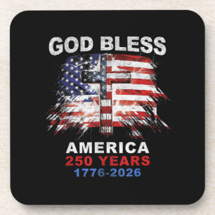Porta-copo Deus Abençoe a América 250 Anos 1776-2026 Crista